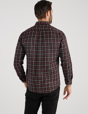 Camisa casual Regent Street de algodón manga larga para hombre