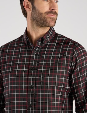Camisa casual Regent Street de algodón manga larga para hombre
