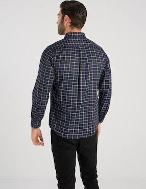 Camisa casual Regent Street de algodón manga larga para hombre