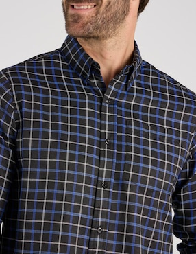 Camisa casual Regent Street de algodón manga larga para hombre