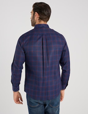 Camisa casual Regent Street de algodón manga larga para hombre