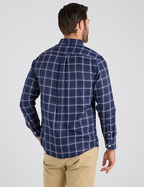 Camisa casual Regent Street de algodón manga larga para hombre