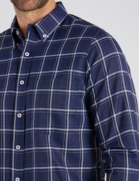 Camisa casual Regent Street de algodón manga larga para hombre