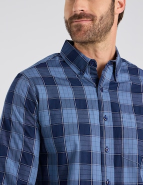 Camisa casual Regent Street de algodón manga larga para hombre