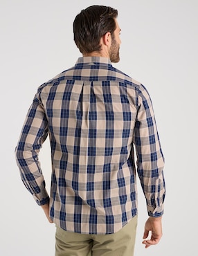 Camisa casual Regent Street de algodón manga larga para hombre