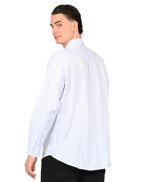 Camisa casual Ferrioni de algodón manga larga para hombre
