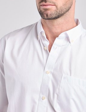 Camisa casual Izod de algodón manga larga para hombre