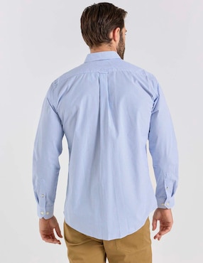 Camisa casual Izod de algodón manga larga para hombre