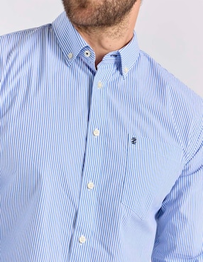 Camisa casual Izod de algodón manga larga para hombre