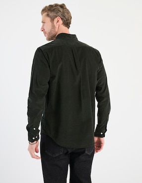 Camisa casual Polosur de algodón manga larga para hombre
