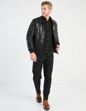 Camisa casual Polosur de algodón manga larga para hombre