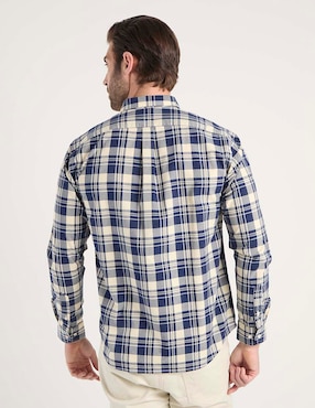 Camisa casual Polosur de algodón manga larga para hombre