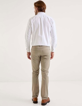 Pantalón chino straight Ferrioni de algodón para hombre