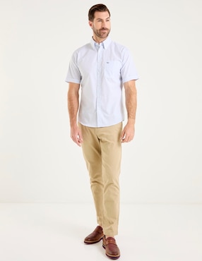 Camisa casual Ferrioni de algodón manga corta para hombre