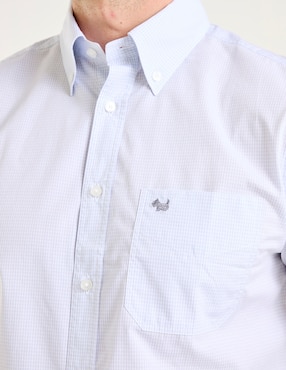 Camisa casual Ferrioni de algodón manga corta para hombre