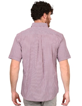Camisa casual Ferrioni de algodón manga corta para hombre