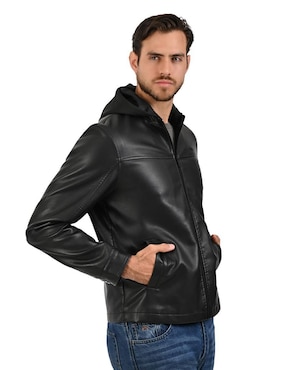 Chamarra casual lee con capucha para hombre