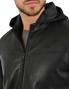 Chamarra casual lee con capucha para hombre