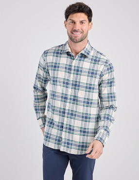 Camisa casual Polosur de algodón manga larga para hombre