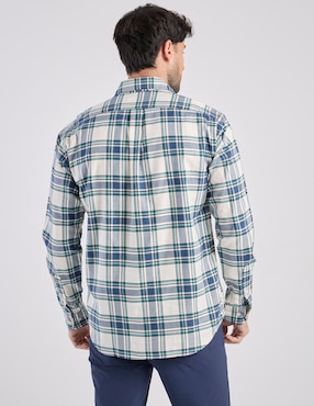Camisa casual Polosur de algodón manga larga para hombre