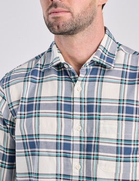 Camisa casual Polosur de algodón manga larga para hombre
