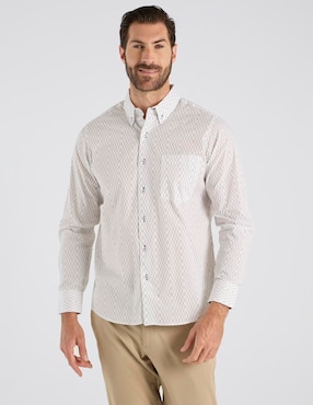 Camisa casual Regent Street de algodón manga larga para hombre