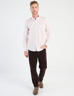 Camisa casual Dioro de algodón manga larga para hombre
