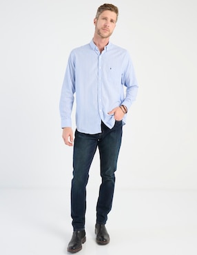 Camisa casual Dioro de algodón manga larga para hombre
