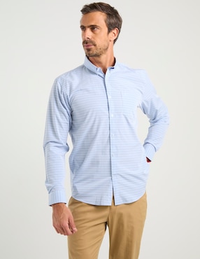 Camisa casual Dioro de bambú manga larga para hombre