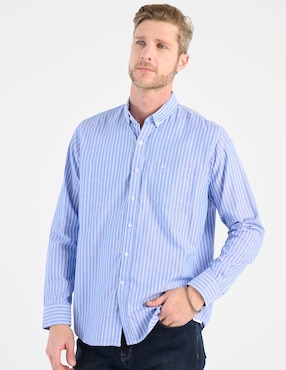 Camisa casual Dioro de algodón manga larga para hombre