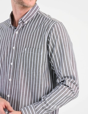 Camisa casual Dioro de algodón manga larga para hombre