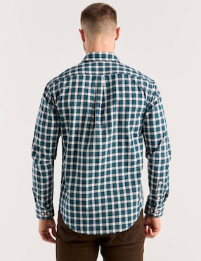 Camisa casual Polosur de algodón manga larga para hombre