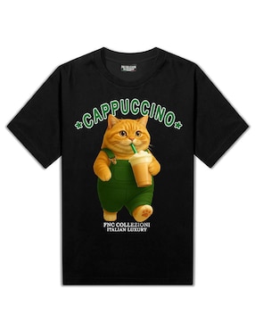 Playera Fnc Collezioni capuccino cuello redondo para hombre