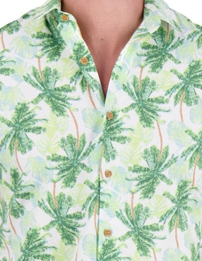 Camisa casual Camasha de bambú manga corta para hombre