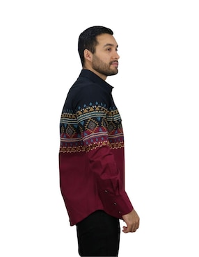 Camisa casual Platini de algodón manga larga para hombre
