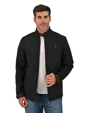 Chamarra casual Perry Ellis Portfolio con bolsillos para hombre
