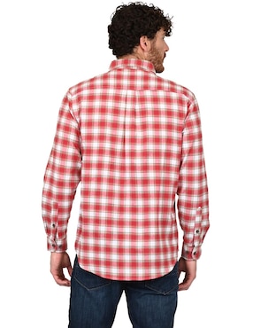 Camisa casual Ferrioni de algodón manga larga para hombre