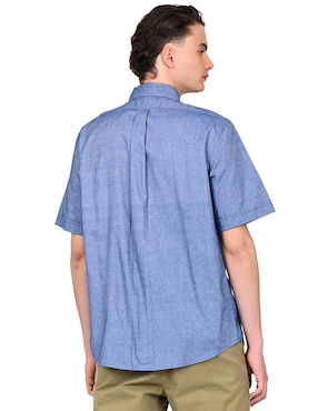Camisa casual Ferrioni de algodón manga corta para hombre