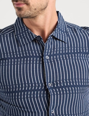 Camisa casual Cubavera de algodón manga al codo para hombre