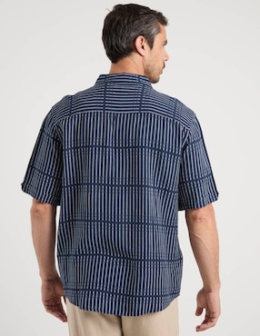 Camisa casual Cubavera de algodón manga al codo para hombre