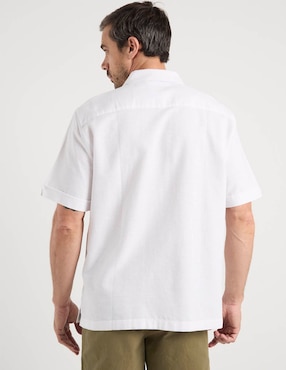 Camisa casual Cubavera de mezcla de materiales manga corta para hombre