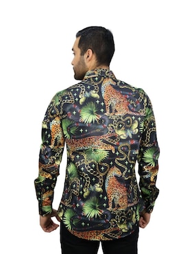 Camisa casual Platini manga larga para hombre