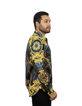 Camisa casual Platini manga larga para hombre