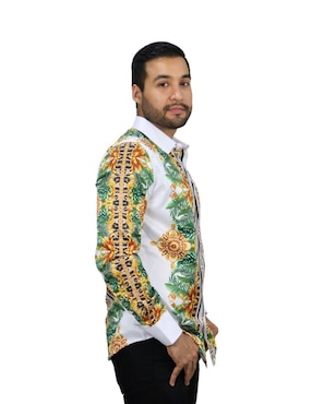 Camisa casual Platini manga larga para hombre
