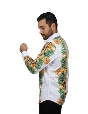Camisa casual Platini manga larga para hombre