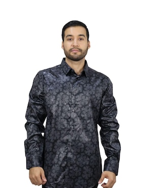 Camisa casual Platini manga larga para hombre