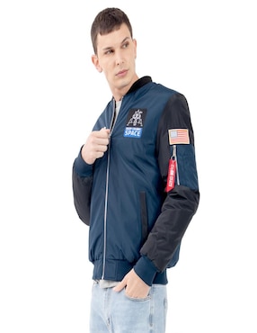 Chamarra bomber Quarry con bolsillos para hombre