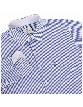 Camisa casual Michel Blanc de algodón manga larga para hombre