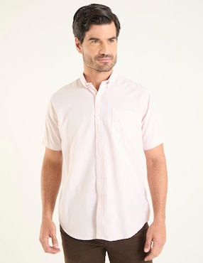 Camisa casual Dioro de algodón manga corta para hombre