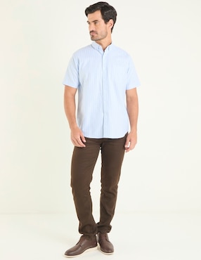 Camisa casual Dioro de algodón manga corta para hombre